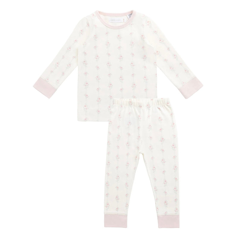 Organic Cotton Amory Long Sleeve Pyjama Set - Rose Trail