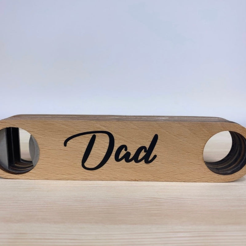 Personalised Fathers Day Wooden Bottle Opener