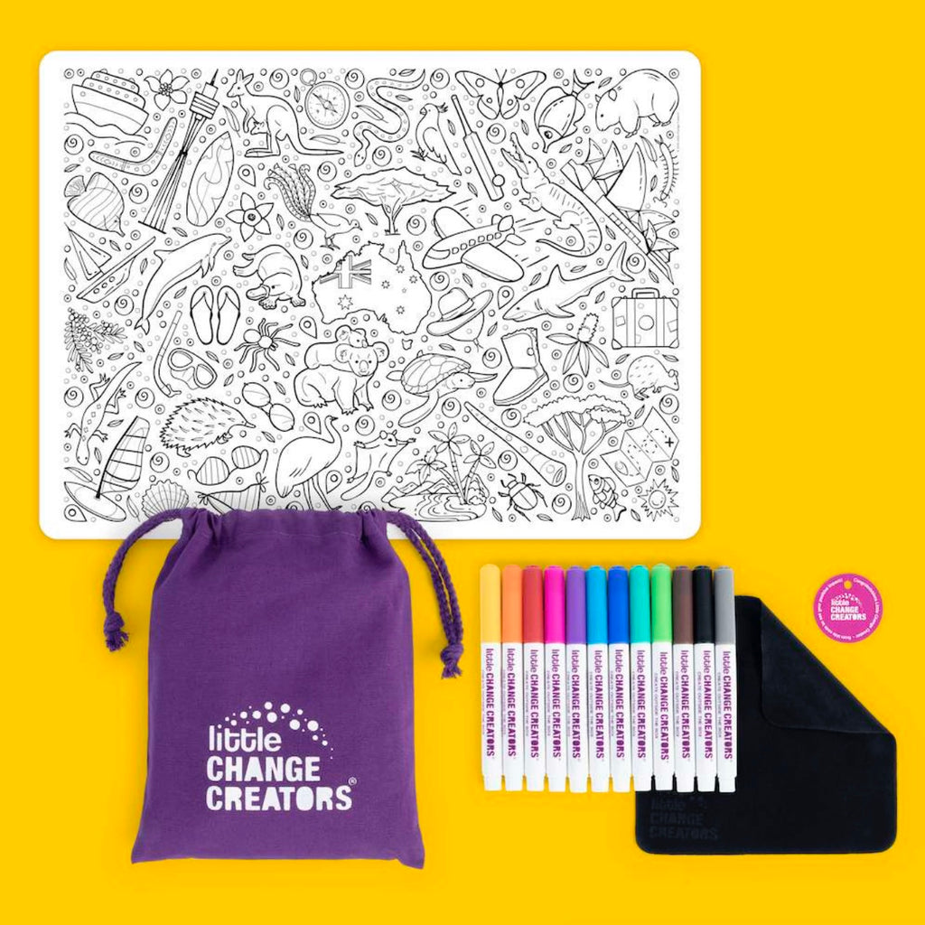 Australia Reusable Colouring & Doodle Mat