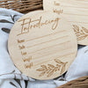 Baby Record Announcement Plaques (engraved) - Signature Series