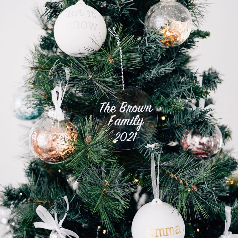 Personalised Family Acrylic Bauble