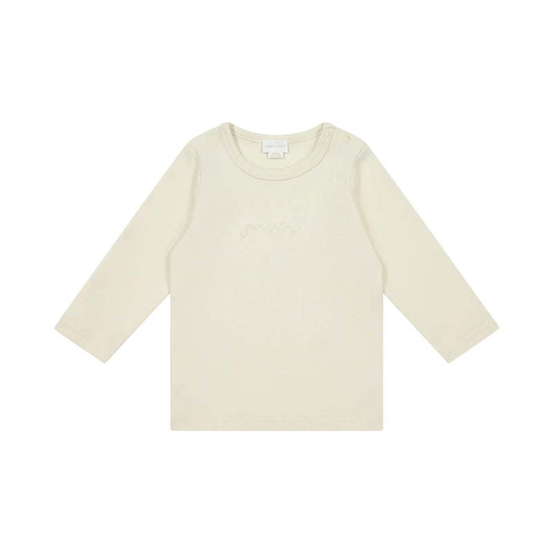 Pima Cotton Vinny Long Sleeve Top- Samoyed