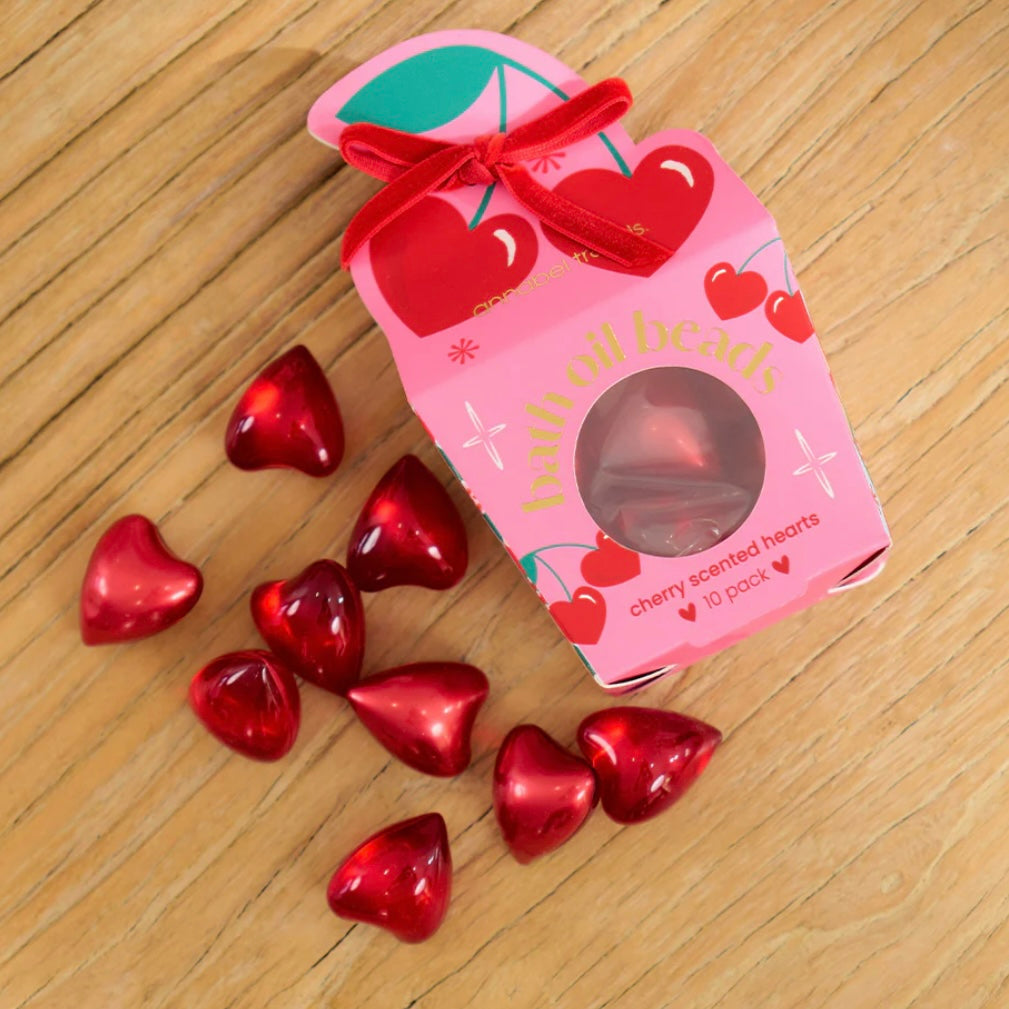 Festive Bath Oil Beads - Cherry (10 Pieces)