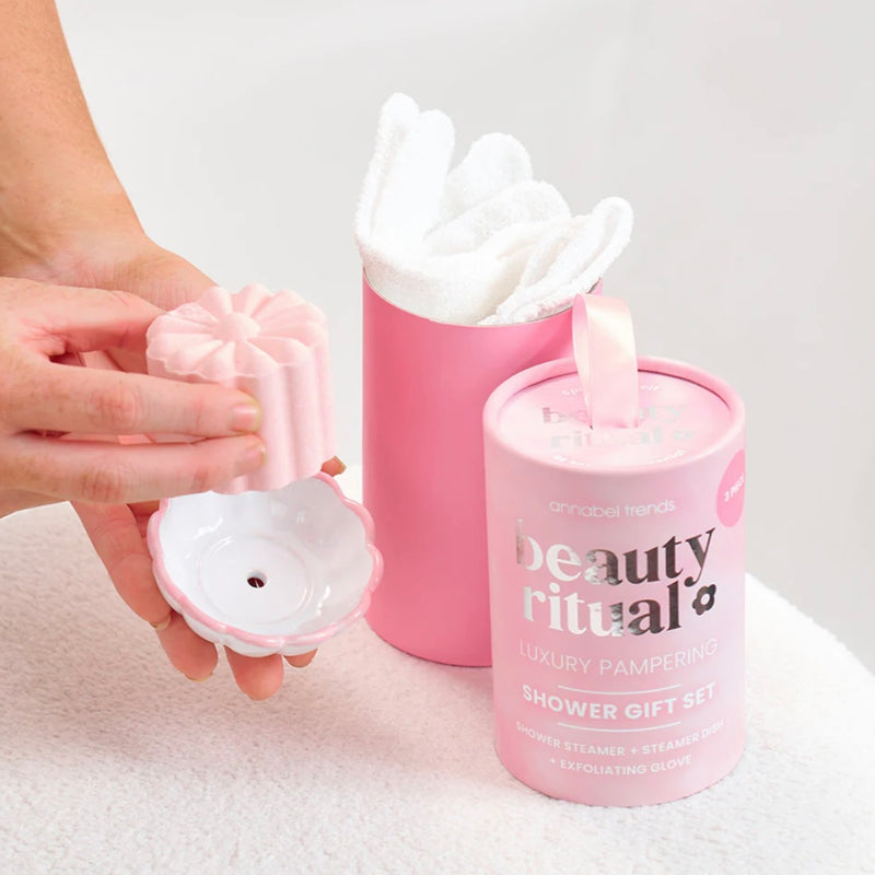 Beauty Ritual Shower Gift Set - Dusty Pink (3 Pieces)