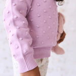 Dotty Knit Jumper- Lilac Blush