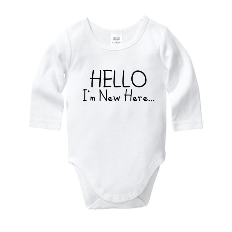 Hello I’m New Here Onesie