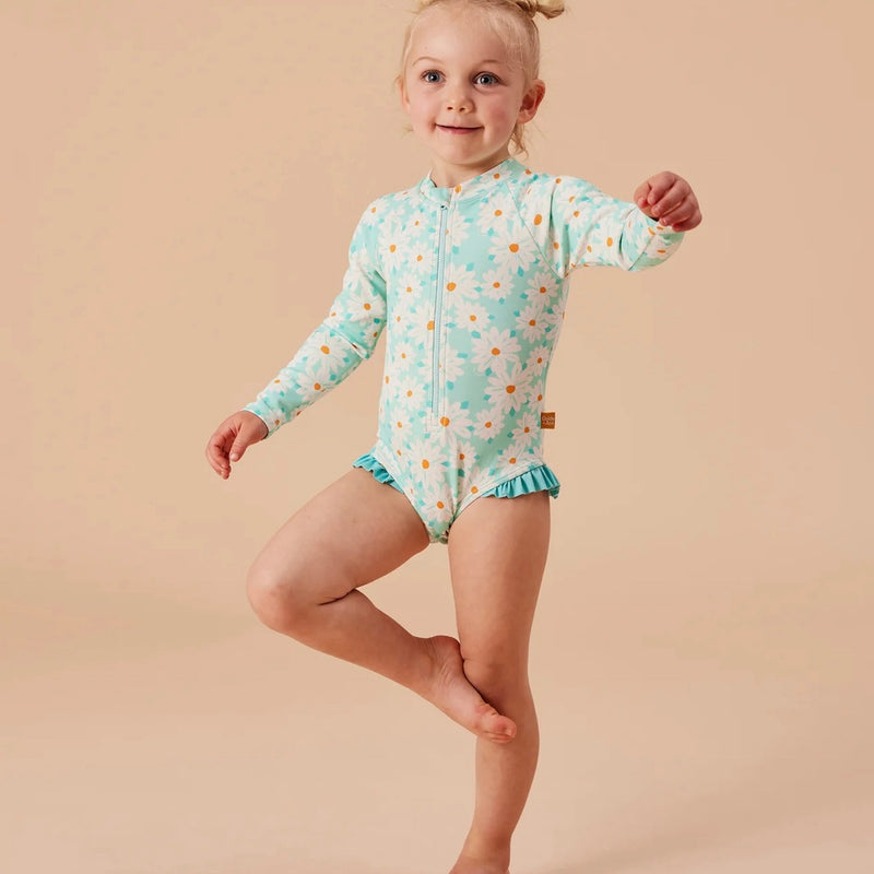 Daisy Delight Long Sleeve Swimsuit