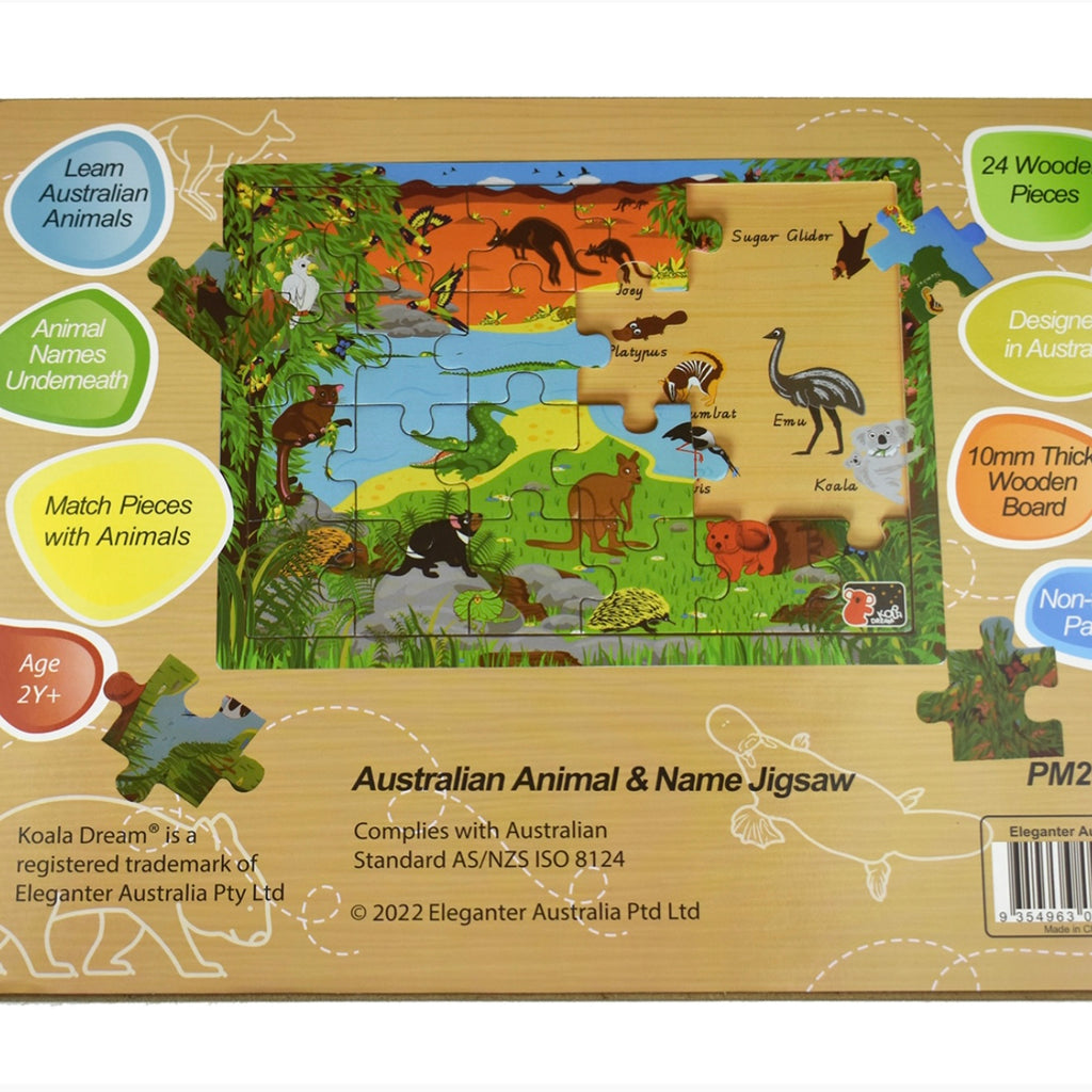 Australian Animal and Name 24 pcs Puzzle