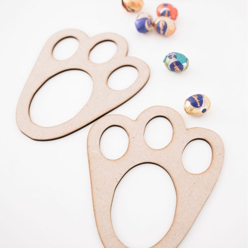 Wooden Bunny Footprints