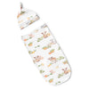 Farm Organic Snuggle Swaddle & Beanie Set