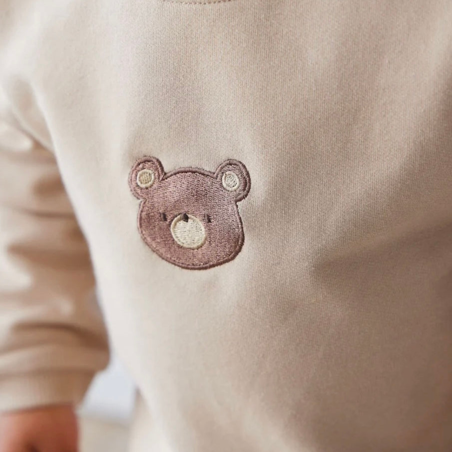 Organic Cotton Damien Sweatshirt- Fawn Bear