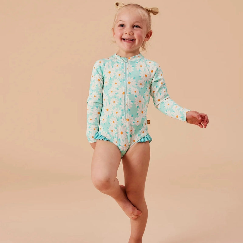 Daisy Delight Long Sleeve Swimsuit