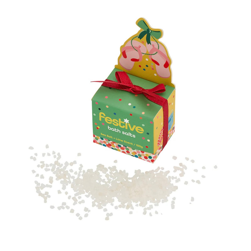 Xmas Festive Bath Salts - Holiday - Sea Salt Lime