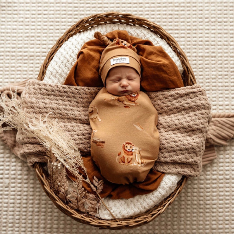 Roar Swaddle Sack and Beanie Set