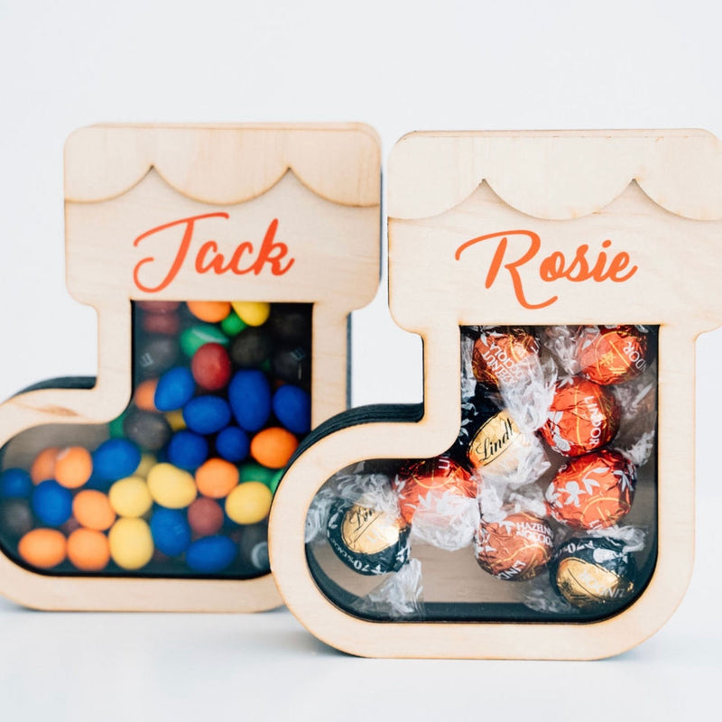 Personalised Wooden Stocking Fillable Box