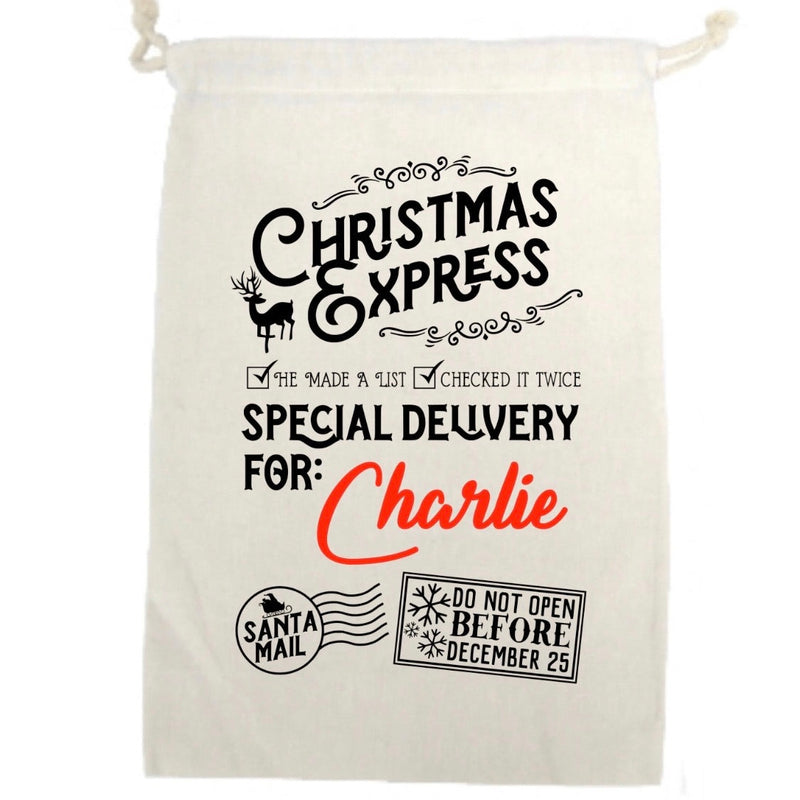 Personalised Christmas Express Sack