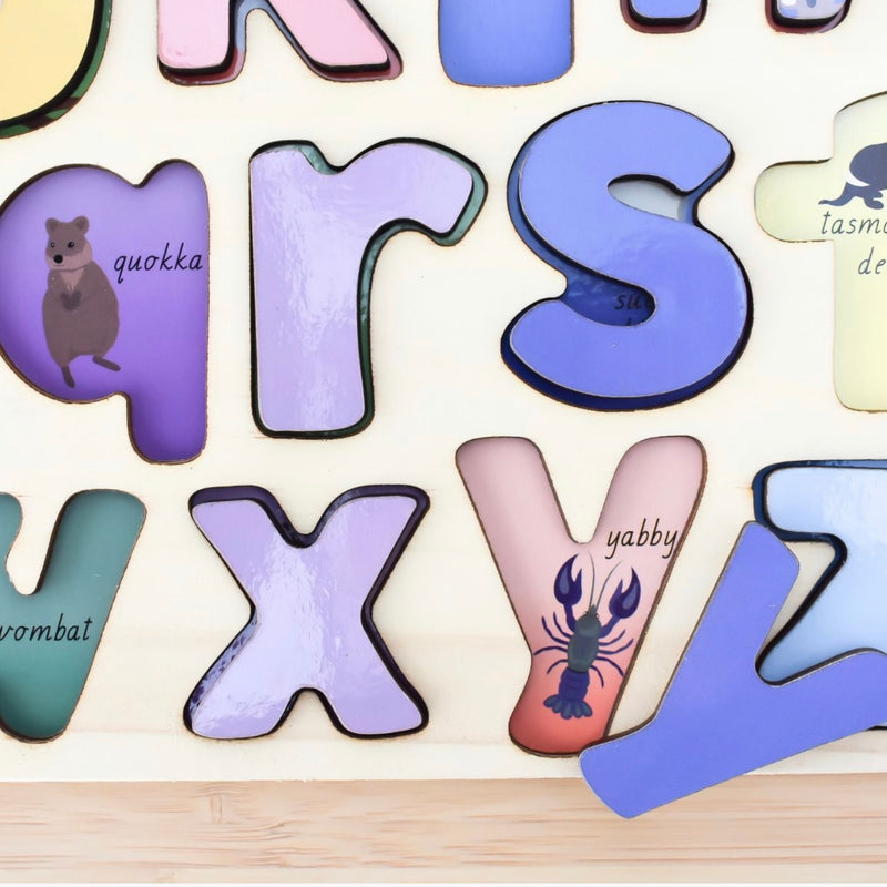 Australian Animals A-Z Lowercase Alphabet Puzzle