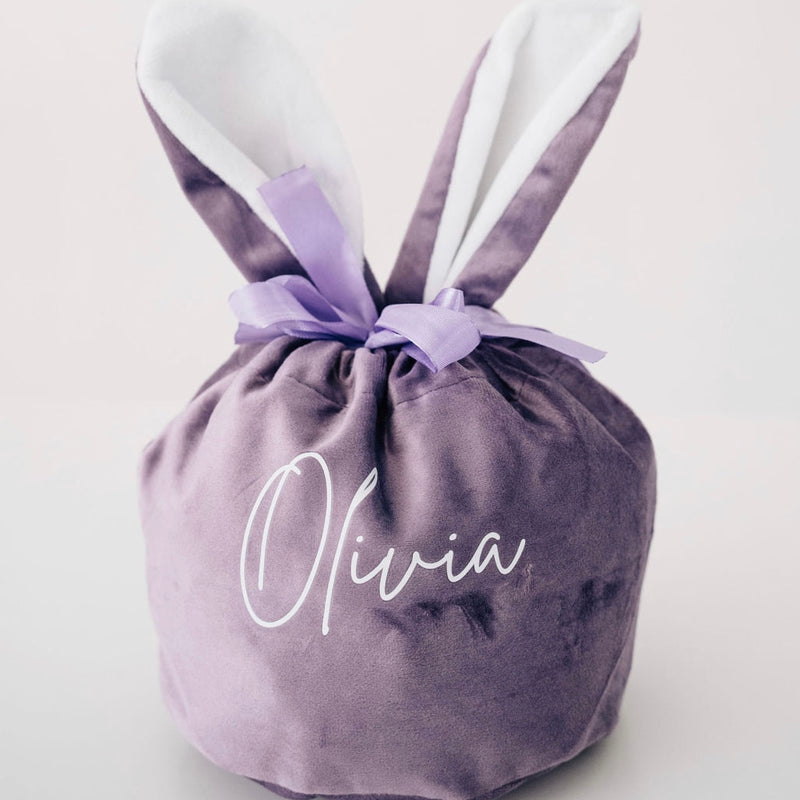 Personalised Easter Bunny Velvet Bags- Large