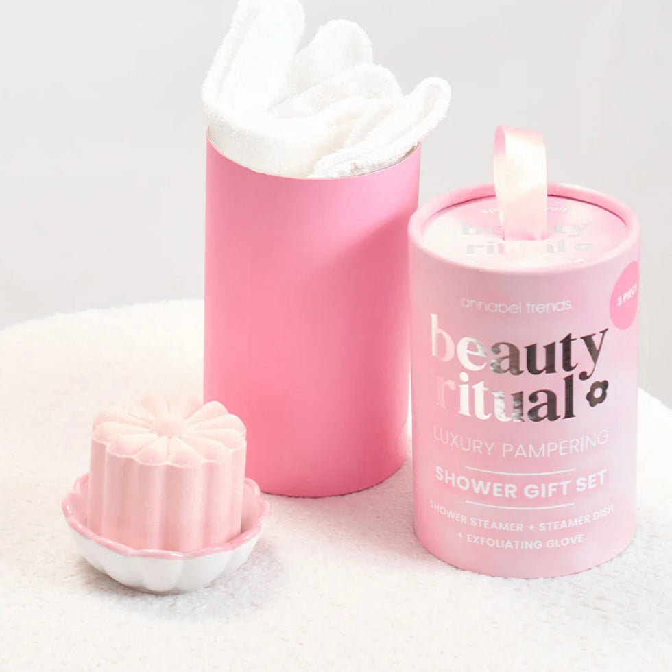 Beauty Ritual Shower Gift Set - Dusty Pink (3 Pieces)