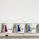 Personalised Glitter Easter Bunny Buckets