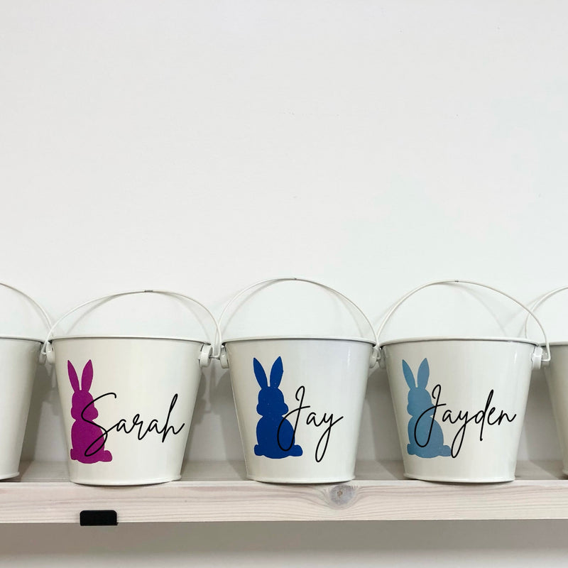 Personalised Glitter Easter Bunny Buckets