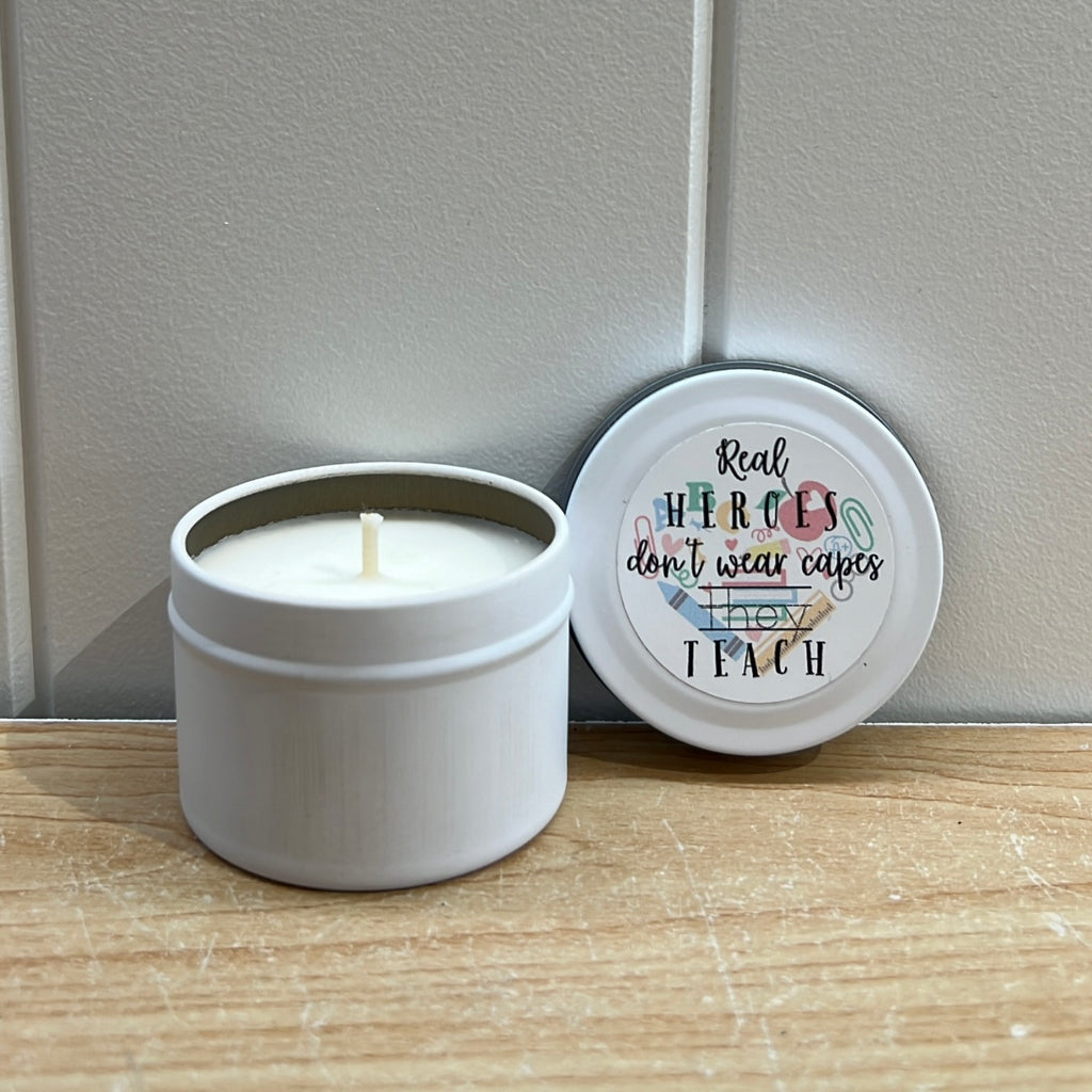 Mini Tin Teacher Candles