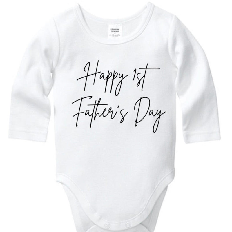 Happy 1st Father’s Day Onesie - Fancy Font
