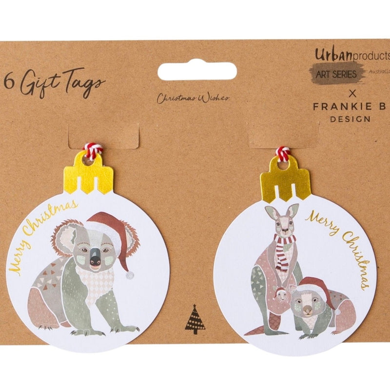 Aussie Aminal Bauble Gift Tag