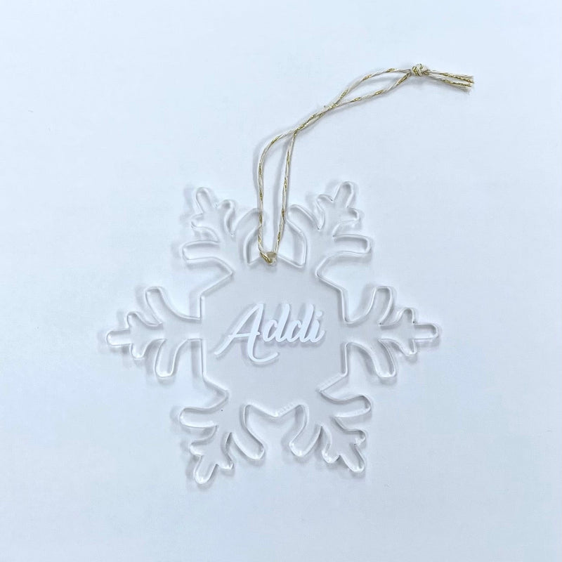 Personalised Snowflake Ornament - Christmas Font