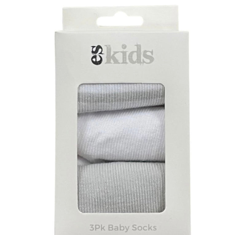ES Kids - Baby Socks Grey Stripe - 3pk