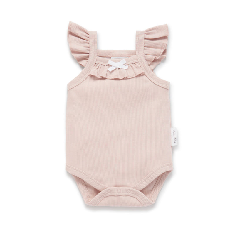 Pink Rib Singlet Onesie