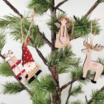 Reindeer, Santa & Angel Ornament