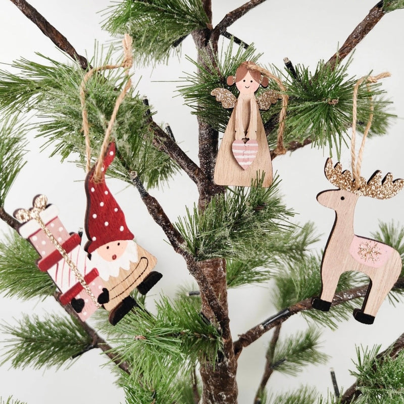 Reindeer, Santa & Angel Ornament