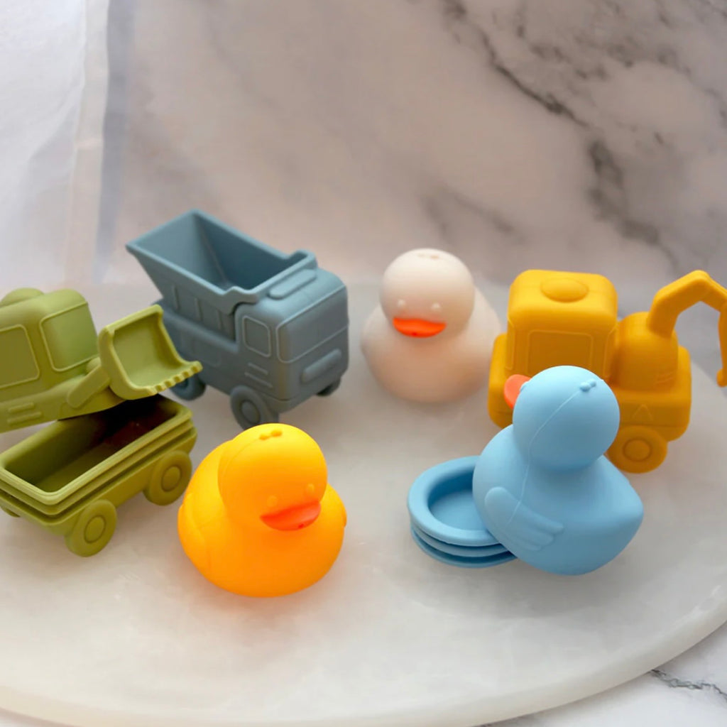 Silicone Squeezy Bath Toys - Duck (3 Pieces)