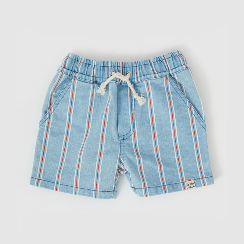 Noah Classic Stripe Denim Shorts