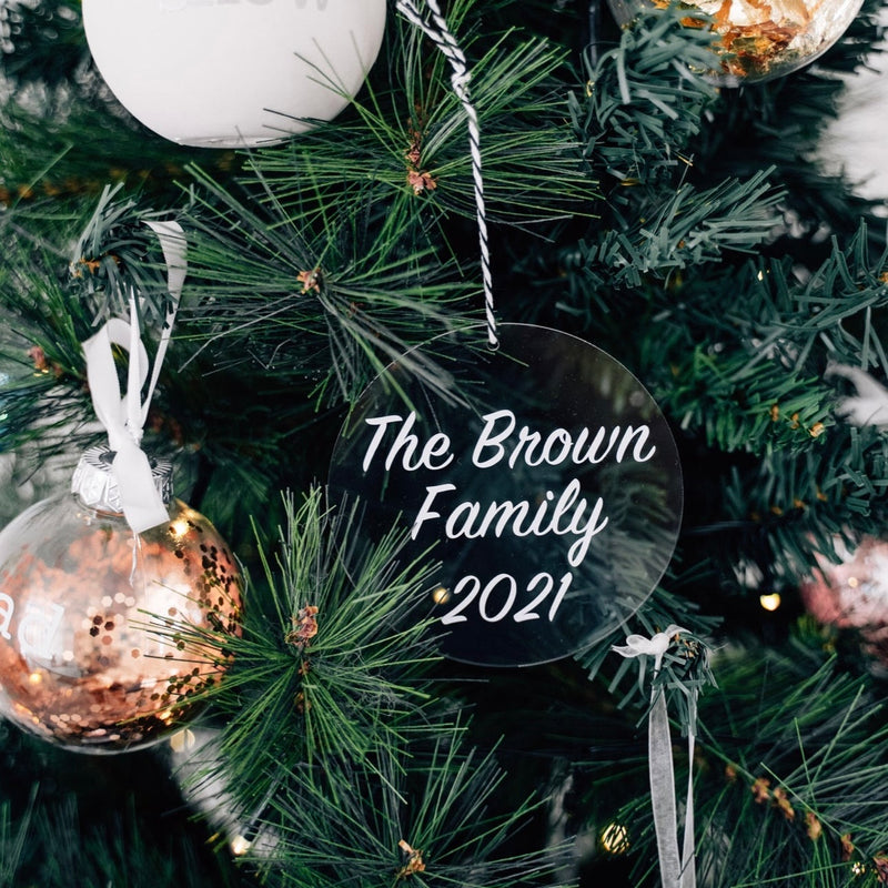 Personalised Family Acrylic Bauble