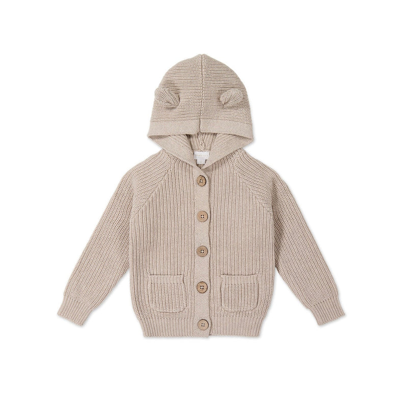 Humphrey Knitted Cardigan - Sand Marle Fleck