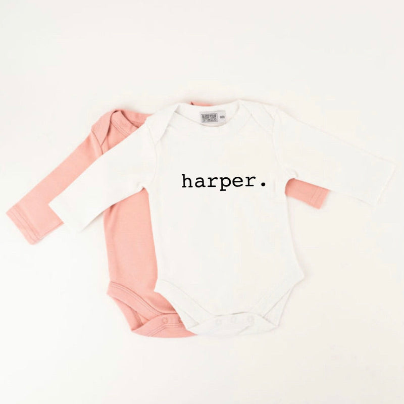 Personalised Name Long Sleeve Onesie