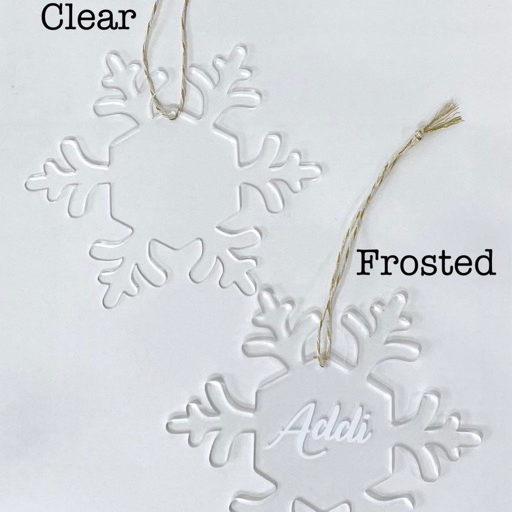 Personalised Snowflake Ornament - Christmas Font