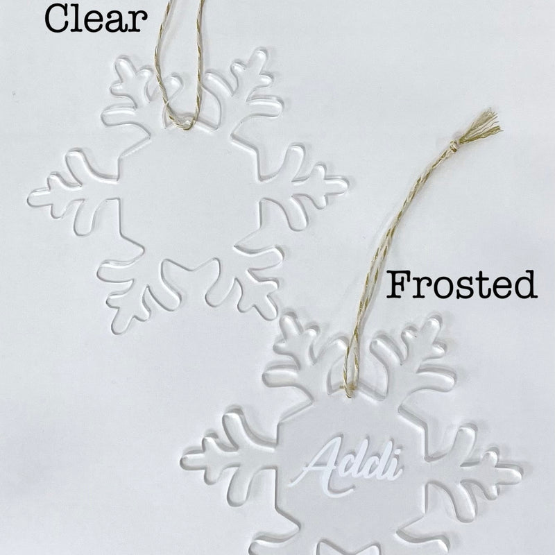 Personalised Snowflake Ornament - Christmas Font