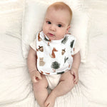 2pk Bibs- Forest Retreat/Olive Dots