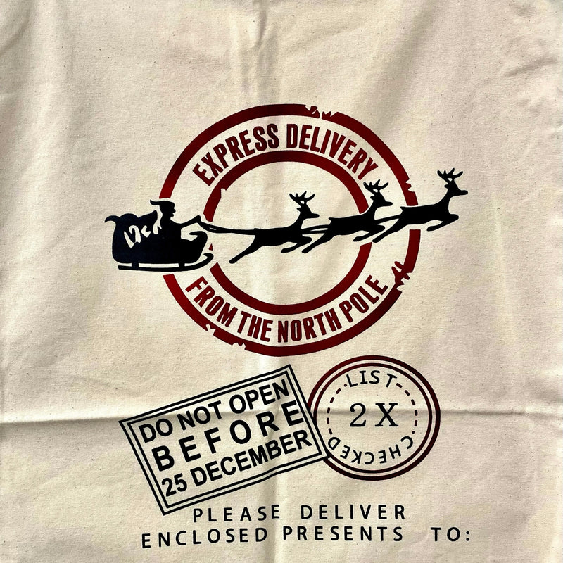 Express Delivery Santa Sack - Plain Font