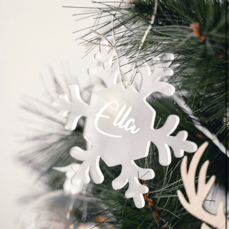 Personalised Snowflake Ornament - Christmas Font
