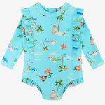 Baby Isla Palm Frill Sunsuit