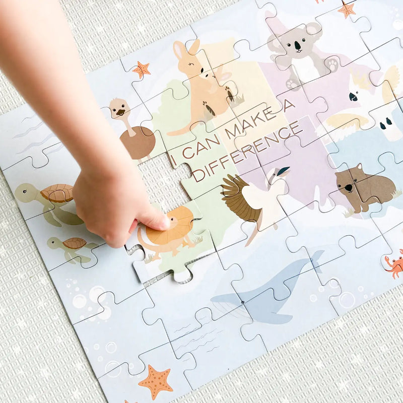 Australian Animals Affirmations Puzzle - Double Sided