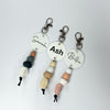 Keyring with silicone beads