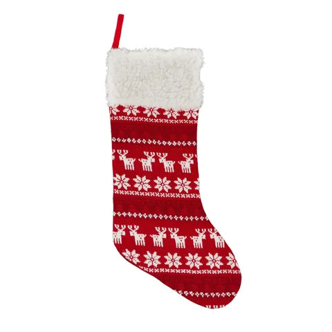 Red Deer & Snowflake Stocking