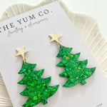 Christmas Tree Dangle Earrings