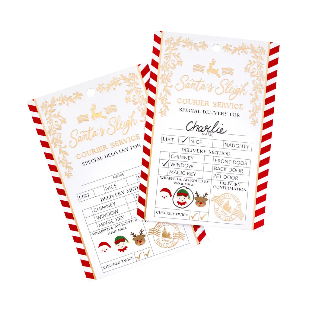 Santa’s Sleigh Sxpress Christmas Gift Tags- Set of 8