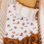 Lion Organic Fitted Cot Sheet